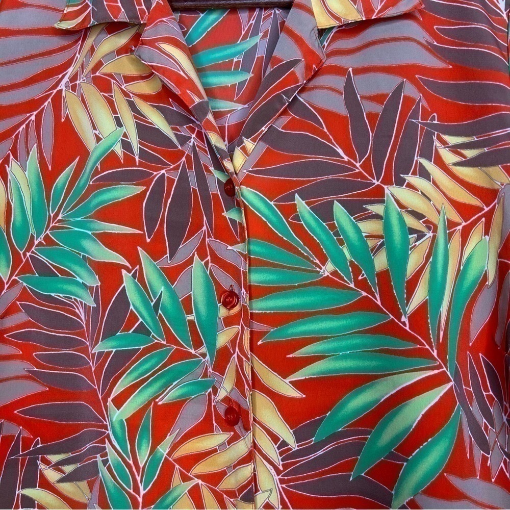 Vintage notations funky print button up - Picture 2 of 3